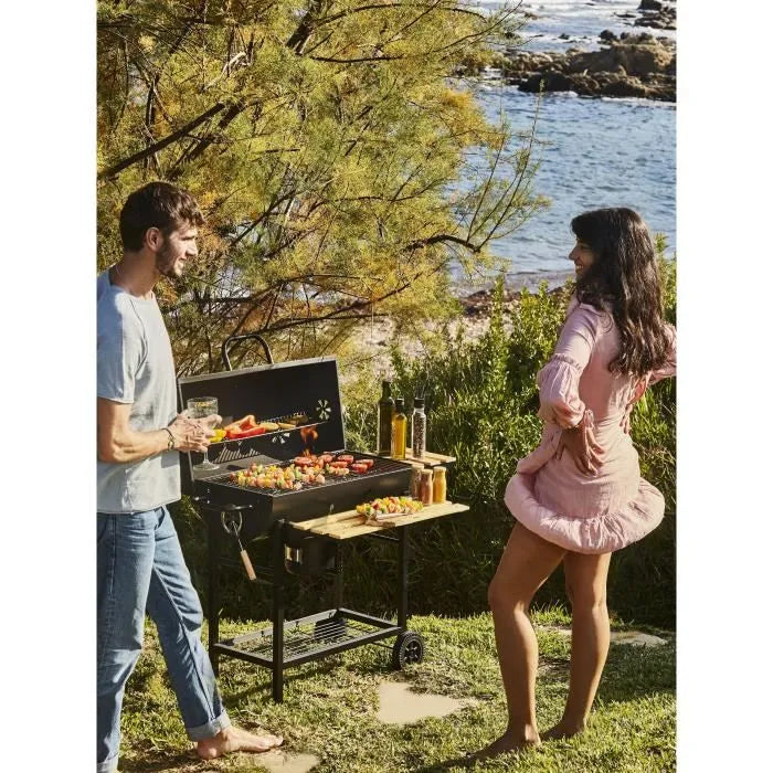 Barbecue charbon Mike surface de cuisson 71 x 35 cm